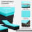 Chaise Lounge Chair Set Of 2 With 5 Angle Backrest, Outdoor Coffee Table, Water Repellent Cushions, PE Rattan Wicker Poolside Chairs, 3-Piece Pool Furniture Set, Dark Brown/Turquoise-514239385-514239387