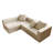 L Shaped Modular Sectional Couch With Deep Seating, Movable Ottoman, And No Assembly Required For Ultimate Comfort-1918401787