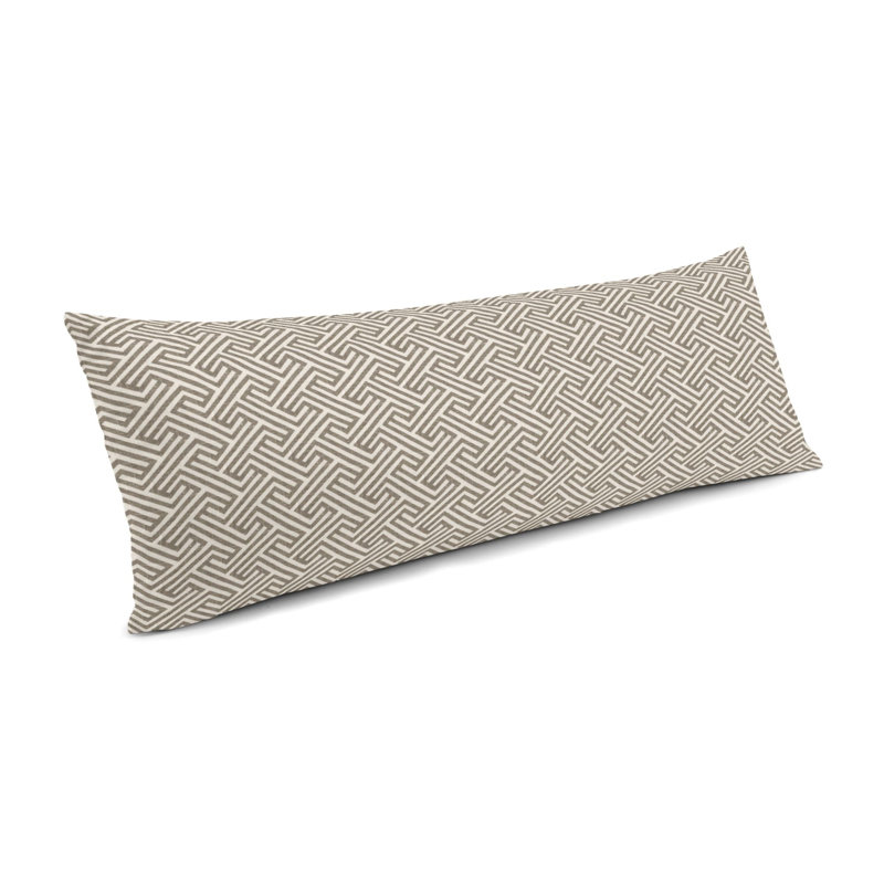 Housse et insert de coussin rectangulaire Labyrinth, Taupe, 14 po x 36 po