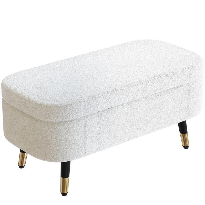 Roneesha Polyester Blend Upholstered Storage Bench