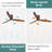 52 Inch Flush Mount Ceiling Fan With LED Light And Remote Control Solid Wood Blades