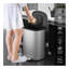 Poubelle de cuisine à pédale et à fermeture en douceur de 13 gallons à pédale 50L Curve Surface - Poubelle rectangulaire en acier inoxydable avec 30 sacs à déchets - Argent