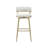 Metal And Upholstered Swivel Adjustable Height Stool, Champagne Gold With Ivory Fabric