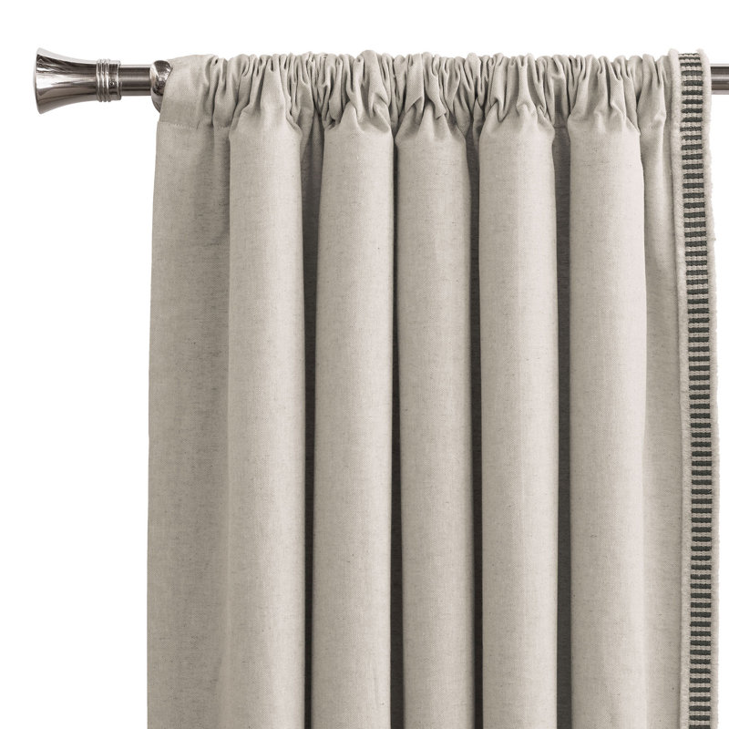 Moab Cotton Blend Room Darkening Curtain Panel, 48" W x 120" L, Left