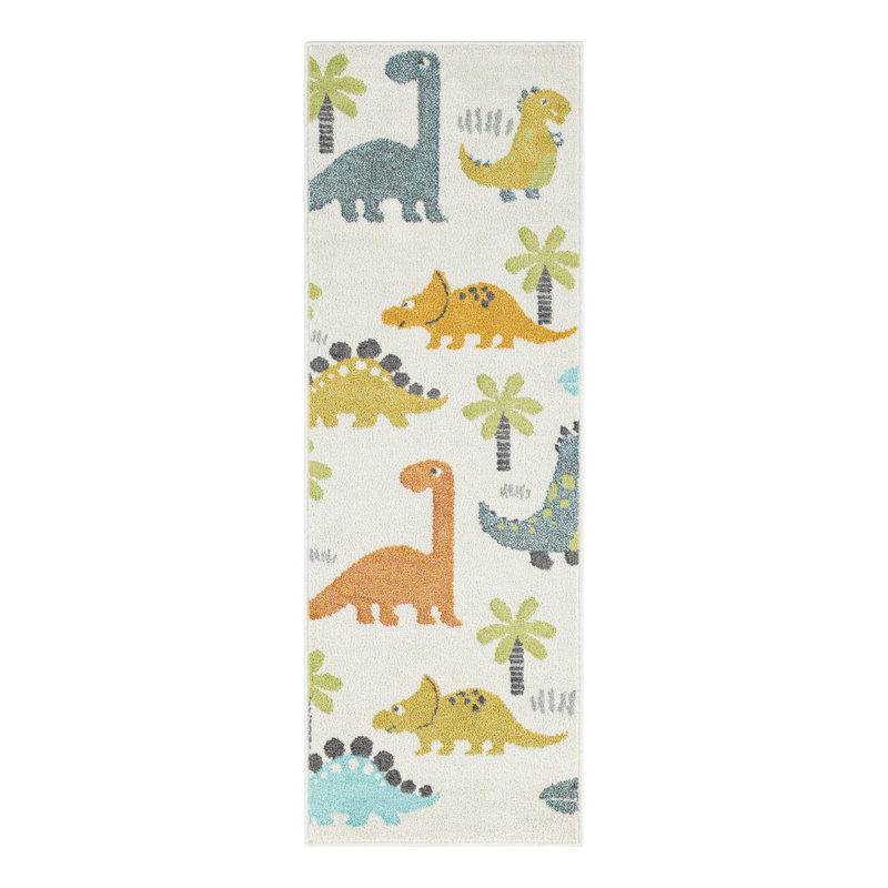 Unique Loom Dinotopia Whimsy Kids Rug, Runner 2'2" x 6'1"