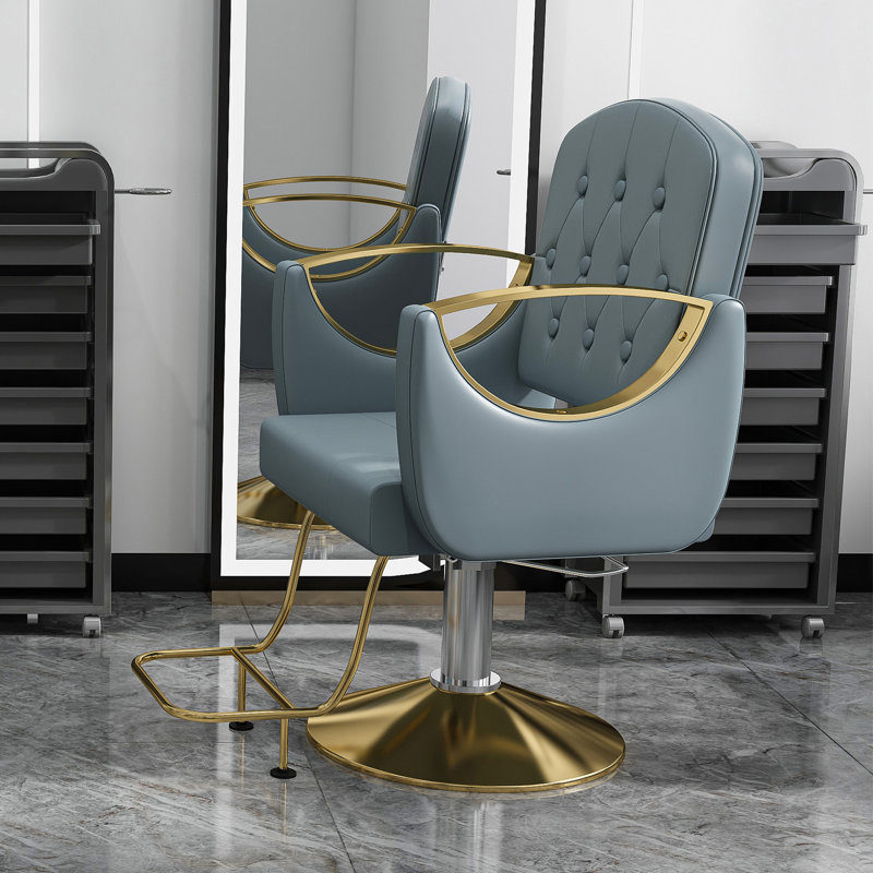 Chaise de salon hydraulique pivotante à 360 ° (paquet simple), Bleu