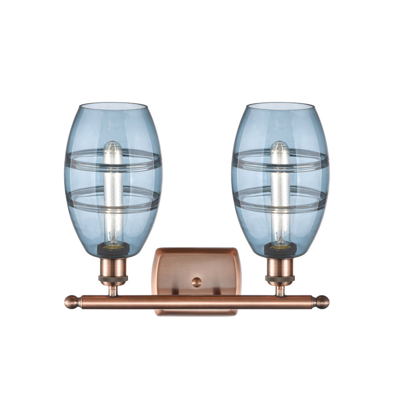 Bettylou 2 - Light Dimmable Vanity Light, Princess Blue, Antique Copper