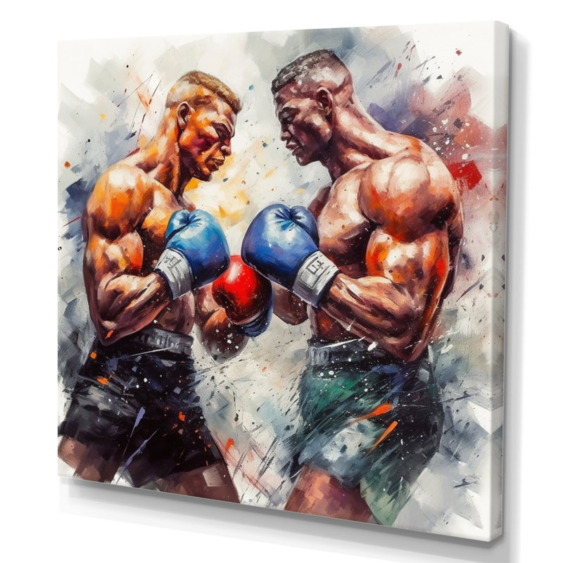 «Legendary Fight I» sur toile, H 16 po x l 16 po x P 1 po, Toile tendue
