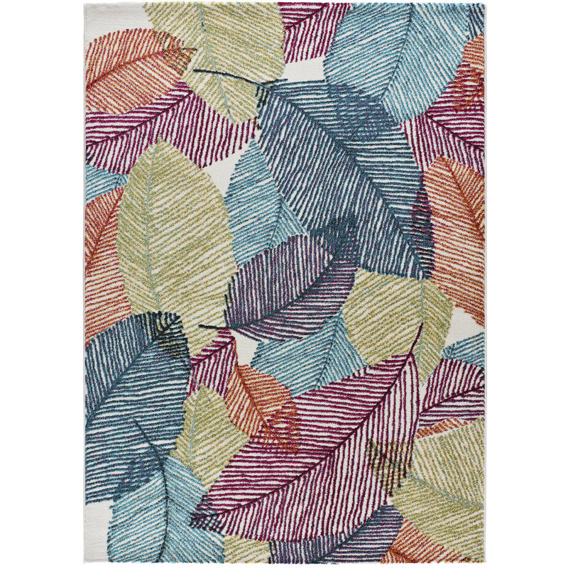 Ahnyah Floral Machine Woven / Power Loomed Area Rug, Rectangle 160 x 230cm