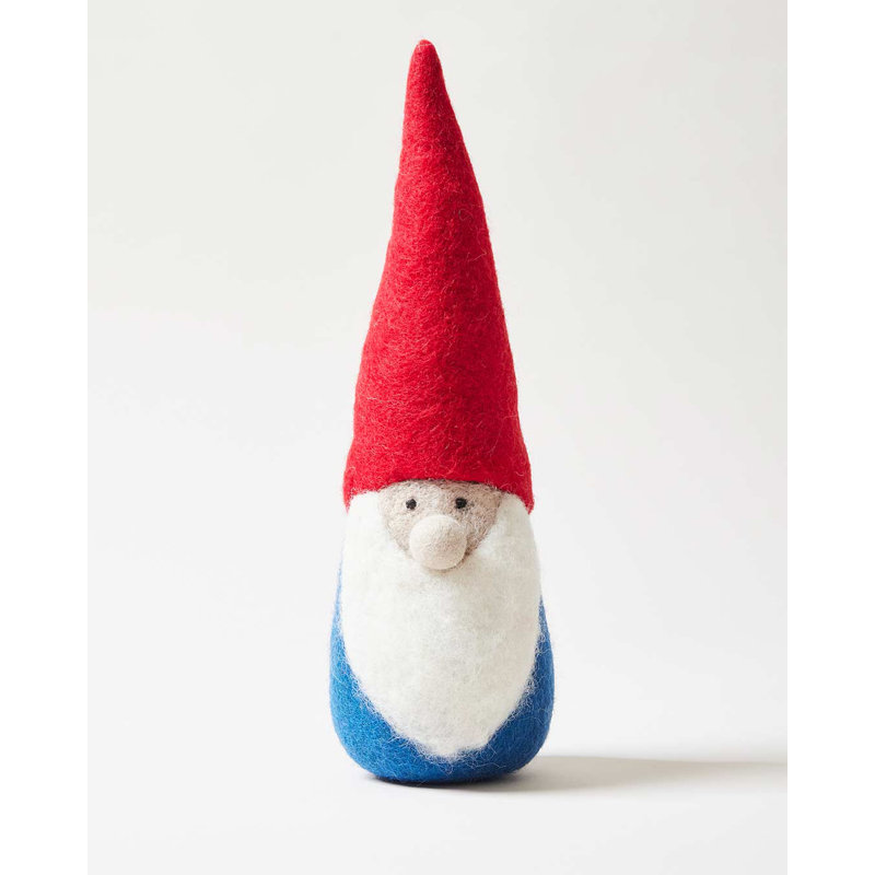 Nordic Felted Gnome, Medium: 12" H X 3.5" (diameter at base)