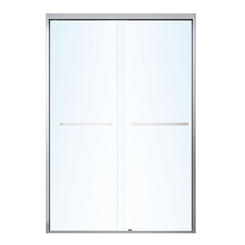 44-48*72 INCH Frame Double Sliding Soft-Close Shower Doors, Bathroom Sliding Shower Door,  (6Mm) Thick SGCC Tempered Glass Door For Bathroom Door ,Brushed Nickel