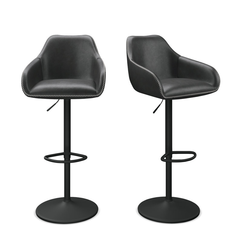 Adjustable Height Counter Stool, Black