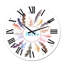 Horloge murale rétro vintage avec plumes d'oiseaux - Bohème et éclectique-60280846