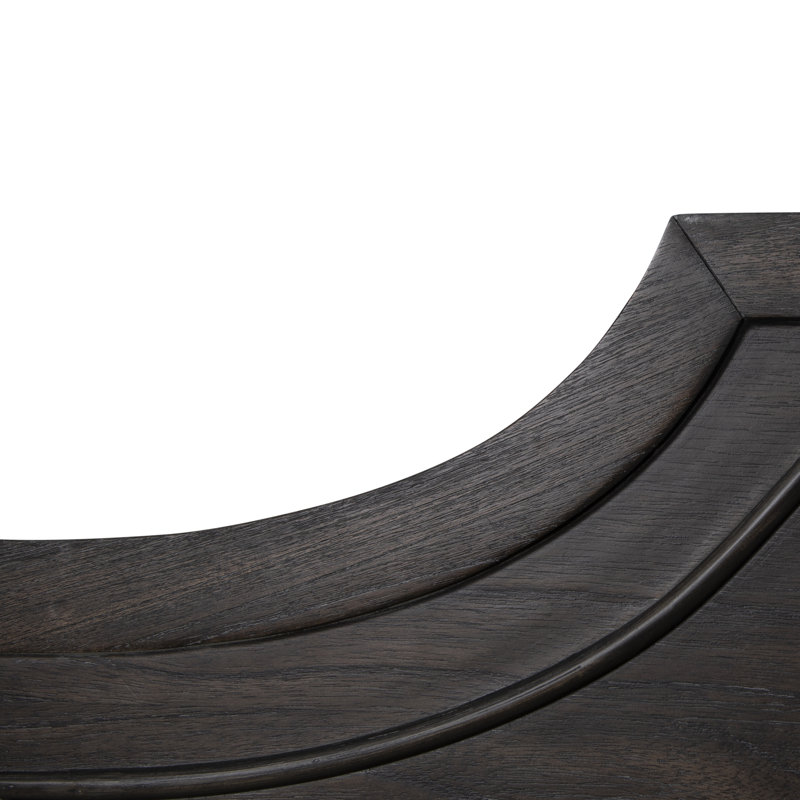 Alexandra Bed - Dark, Queen, Cerused Forest Black/Stained Gold