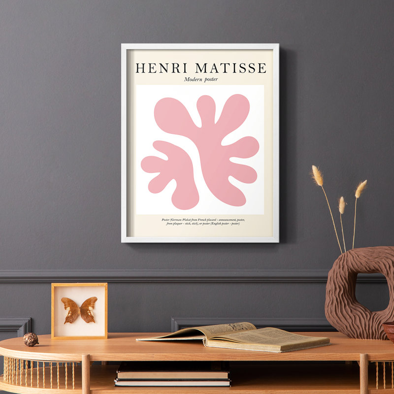 Matisse Lxxxi, reproduction encadrée - bois massif, Cadre simple blanc, H 20 po x l 16 po