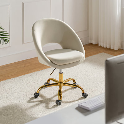 Doreen Velvet Modern Task Chair with Ergonomic Design