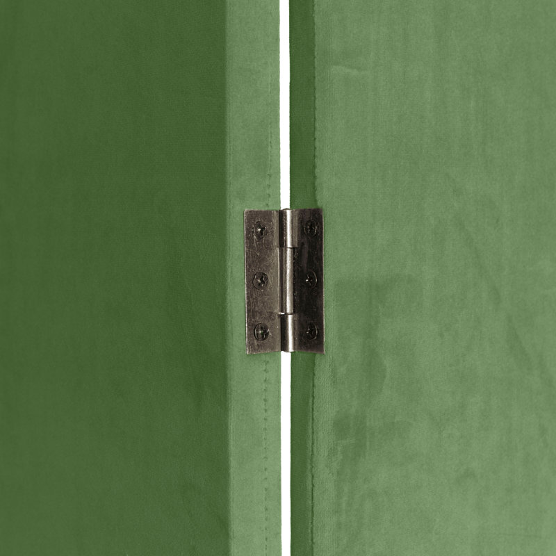 Cloison pliante en velours 3 panneaux Wayt, Vert
