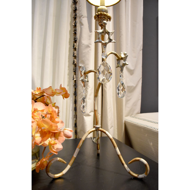 Tivoli 38" Tripod Table Lamp, Gold/Cream