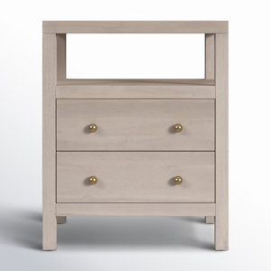 Celine 2-Drawer Nightstand (17.25" 26.5" 21")  antique taupe 