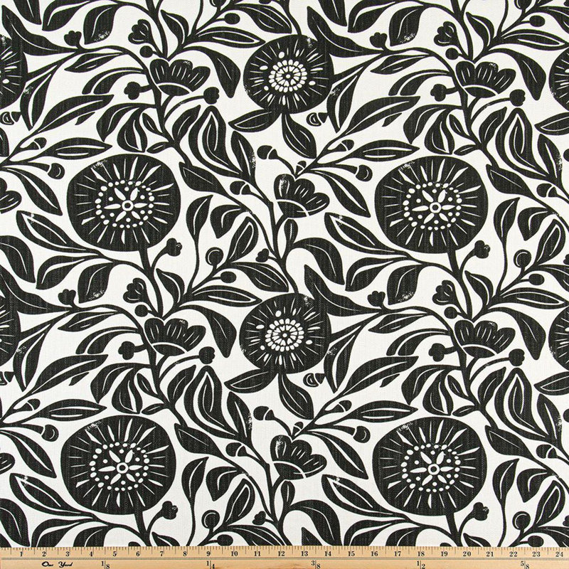Rideaux modernes noirs modernes Mid-Century, L 50 po x L 96 po