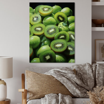Fruits, délicieux jardins de kiwis II - fruits, art mural en métal