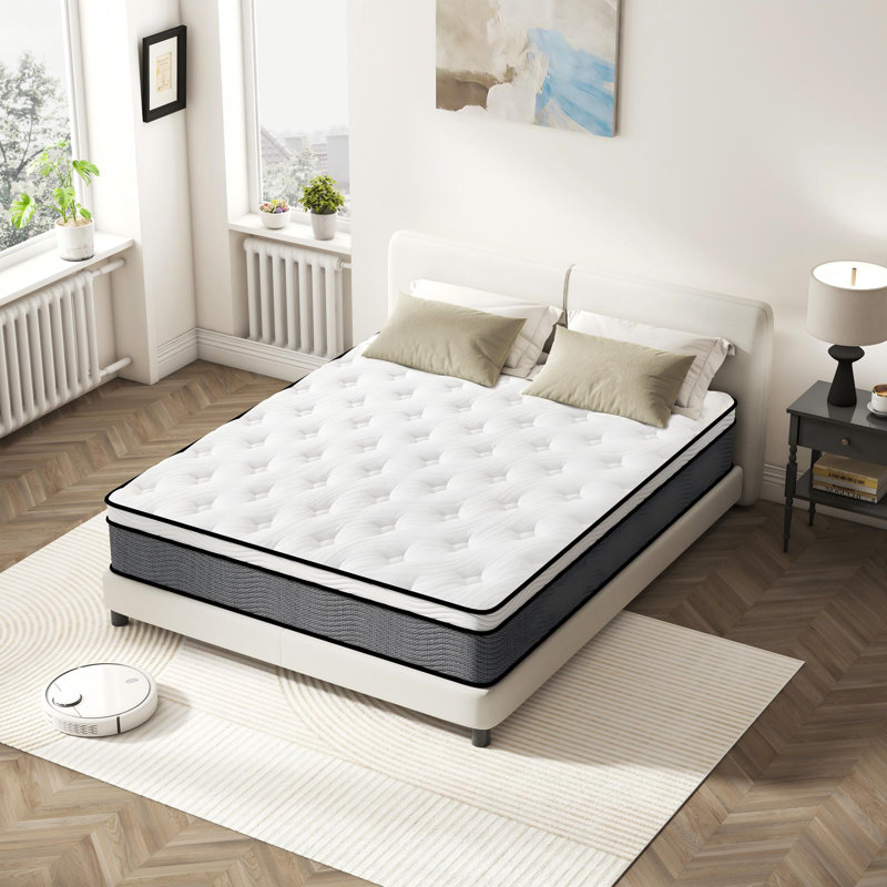 14 Inch Medium Hybrid Mattress in a Box Pillow Top, King, 14"