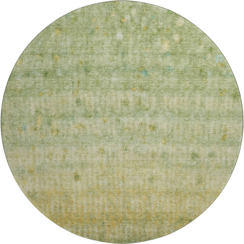 Premium Machine Washable Mayfield Stripes Rug, Sage, 8' Round