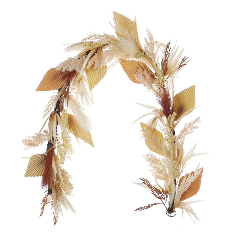 Pampas and Palm 6ft Garland