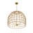 Robbie 4-light 19.69 inch Oversize Rattan Boho Dimmable Adjustable Pendant Light Chandelier