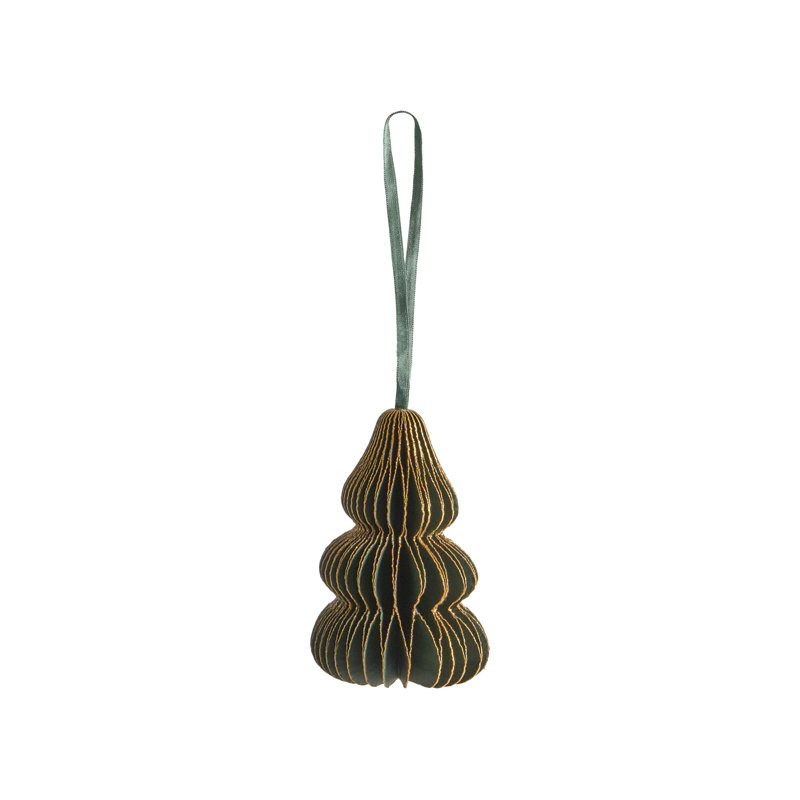 15cm Handmade Solid Colour Paper Trees & Wreaths Hanging Figurine Ornament