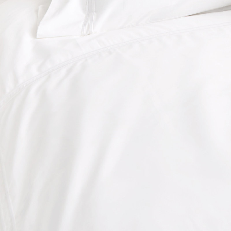 Coltrane 100% Cotton Button Sham, King, White