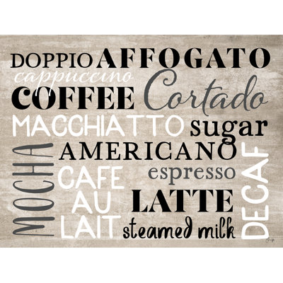 «Coffee Board On Canvas» par Yass Naffas Designs, reproduction