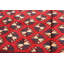 Tapis décoratif en laine rouge de conception unique 4 pi 3 po x 6 pi 11 po Borislavka noué à la main 1980s