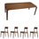 Walnut Rectangular Dining Table Set