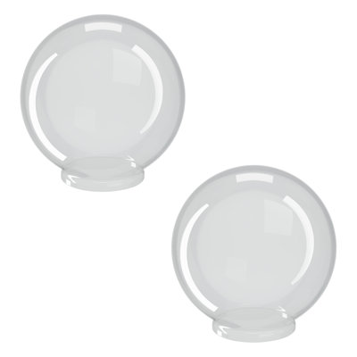 Solus Acrylic Globes with 3.91" Fitter Neck (2-Pack) - No Fixture Included