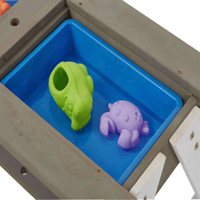 Versatile Wooden Kids Outdoor Activity Table with Umbrella and Multiple Functions
