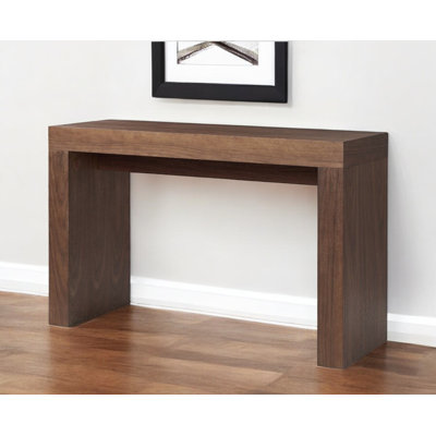 47" Brown Wood Block Console Table