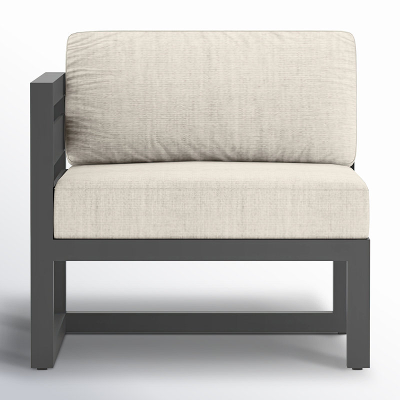 Avion Patio Chair with Sunbrella Cushions, Cast Silver Sunbrella®, Slate