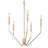 5-Light Gold Classic Sputnik Chandelier Candle Style Sloped Ceiling Design for Dry Indoor