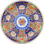 Assiette Imari rétro en or avec motif floral