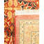 Tapis jaune / orange noué à la main de conception unique 8 pi 2 po x 16 pi 1 po Keenan