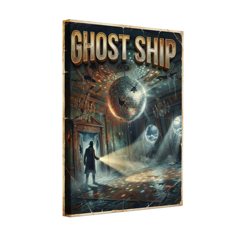 «Fashion Ghost Ship», affiche rétro, H 24 po x l 36 po, Toile tendue, Ne s’applique pas