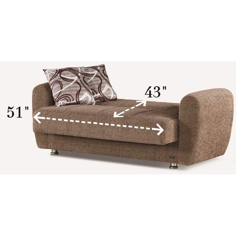 Colorado 61'' Upholstered Tight Back Convertible Sofa