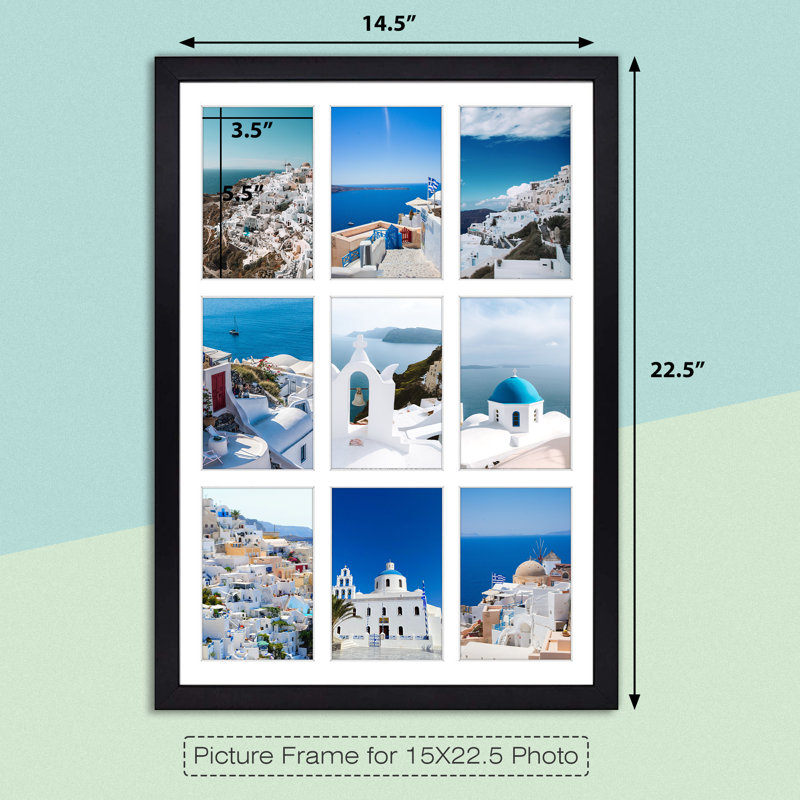 Black Wood Collage Picture Frame for 4x6 Photos