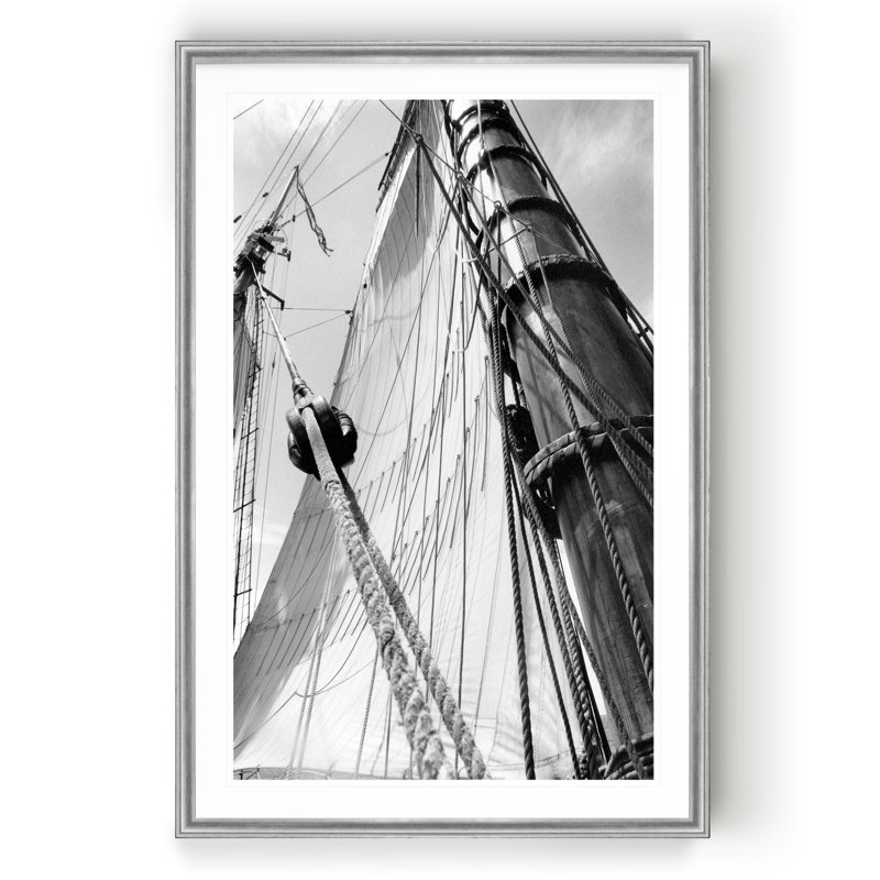 « set voile iii », reproduction sur toile, H 18,5 po x l 24,5 po x P 1,5 po, Argent