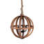 Lustre en bois à quatre lumières