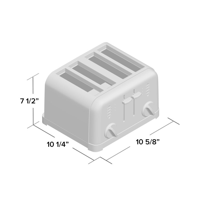 Grille-pain à 4 tranches Cuisinart, Noir / Inox