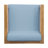 2Pcs Mid-Century Modern Club Chairs - Wood, Pecan Blue Chair  2