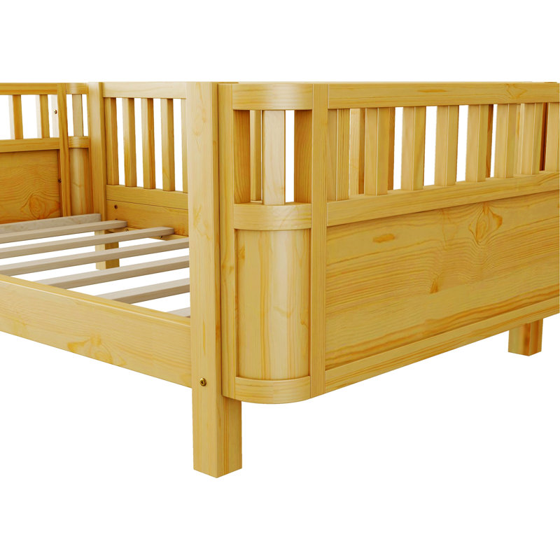Lit plateforme Wood, Natural, Lit simple