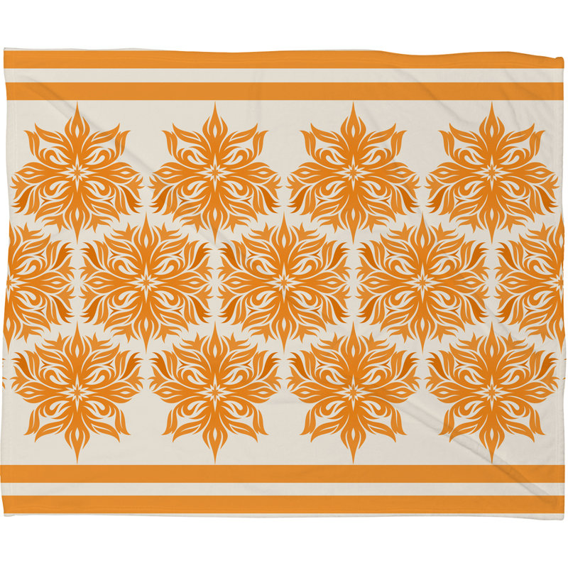 Jeté floral creamsicle